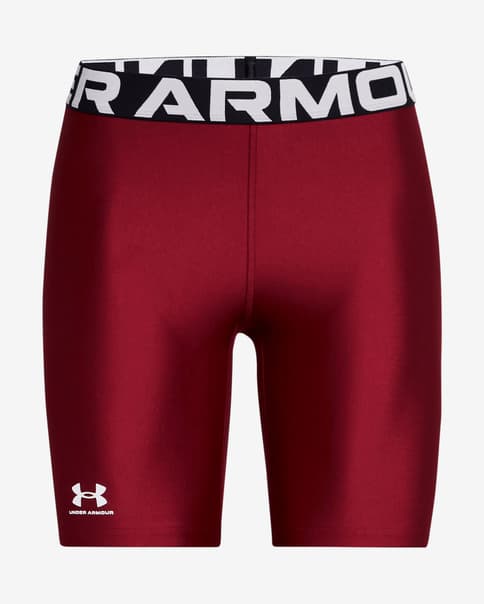 Malla corta Under Armour HeatGear Authentics 8" rojo vino mujer