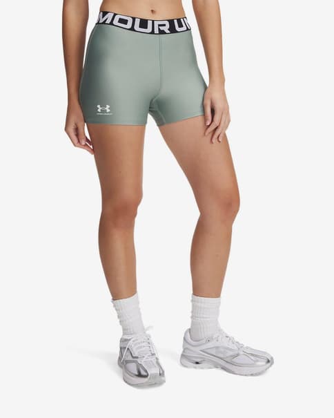 Malla corta Under Armour HeatGear Authentics Shorty verde seco mujer