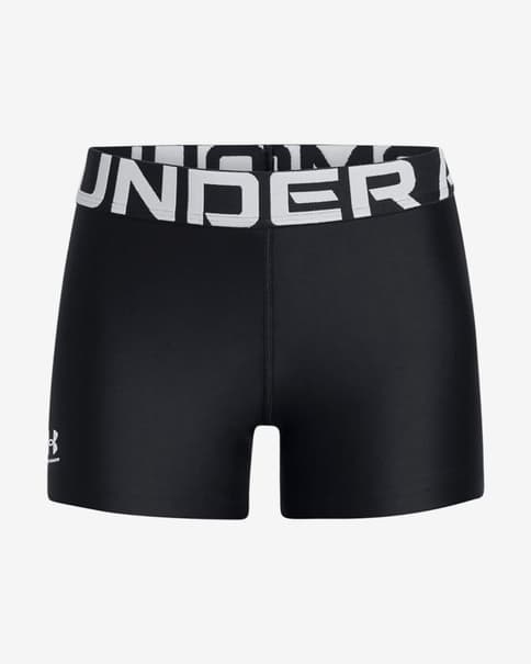 Malla corta Under Armour HeatGear negro blanco niña