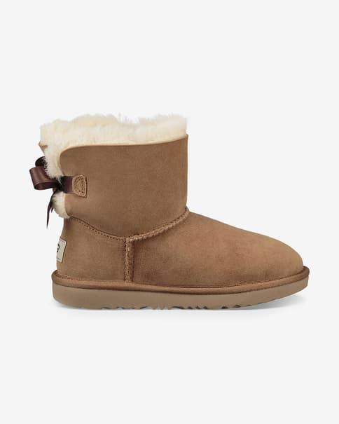 Botas UGG Mini Bailey Bow II marrón castaño infantil