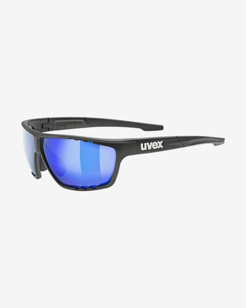 Óculos Uvex Sportstyle 706 preto mate com lentes espelhadas azul