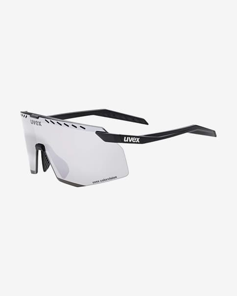 Gafas Uvex Pace Stage Colorvision negro mate lente espejada plata