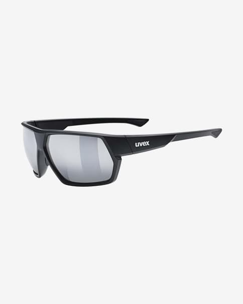 Gafas Uvex Sportstyle 238 negro mate lentes espejadas plata