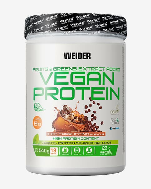 Vegan Protein Weider 540 g sabor cappuccino