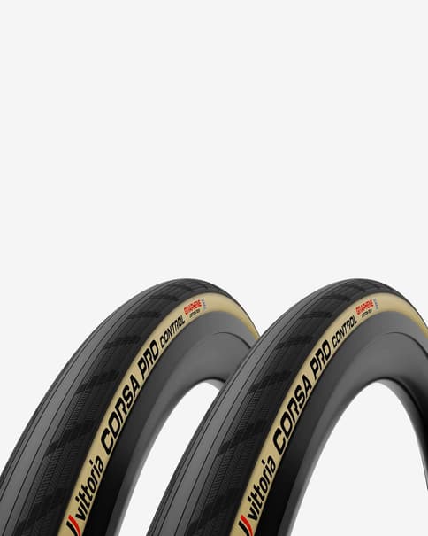 Pack cubierta Vittoria Corsa Pro Control Tubeless Ready plegable (2 unidades) negro beige