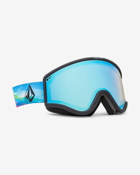 Máscara Volcom Yae Mike Ravelson azul con lente espejada Ice Chrome