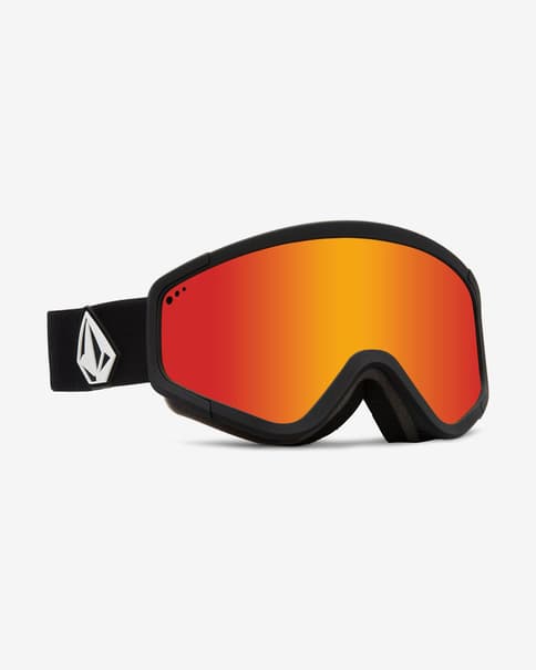 Máscara Volcom Attunga negro con lente espejada Red Chrome