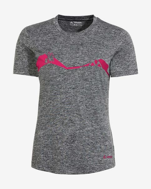 Maillot Vaude Bracket manga corta gris rosa mujer