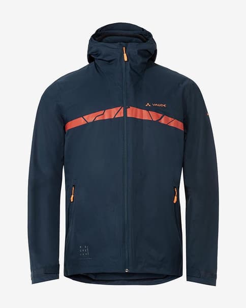 Chaqueta Vaude All Year Moab 3in1 mangas desmontables azul marino naranja