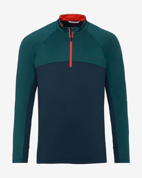 Maillot Vaude Virt II 1/4 Zip manga larga verde azulado