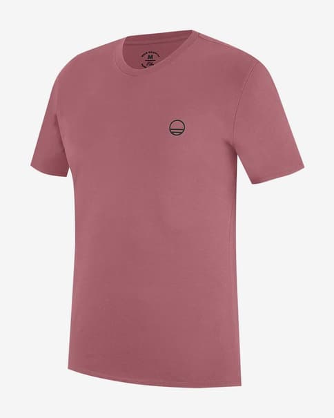Camiseta Wild Country Flow manga corta rosa granate