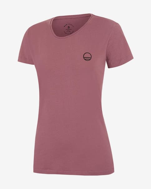 Camiseta Wild Country Stamina manga corta rosa granate mujer