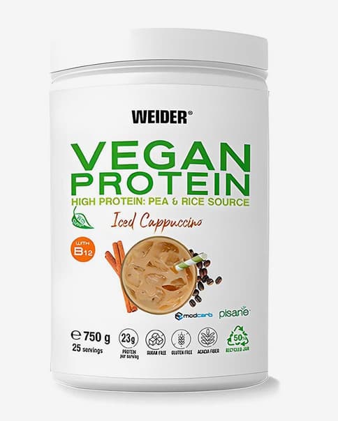 Batido Weider Vegan Protein 750 g sabor capuccino