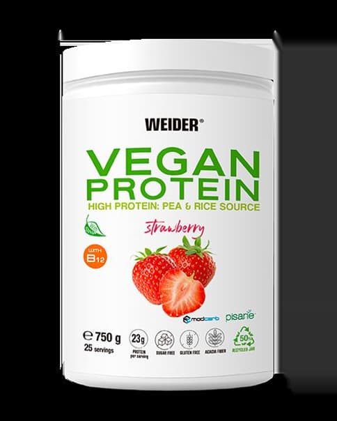 Batido Weider Vegan Protein 750 g sabor fresa
