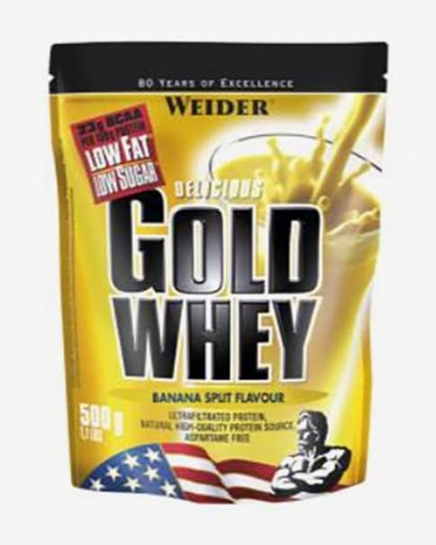 Proteína isolada Weider Gold sabor banana 500 g