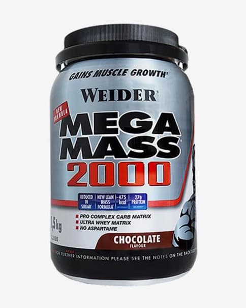 Batido Weider Mega Mass 2000 1,5 kg sabor chocolate