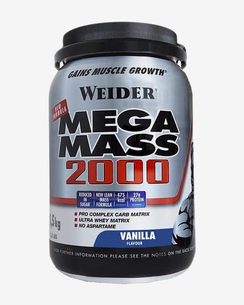 Batido Weider Mega Mass 2000 1,5 kg sabor vainilla