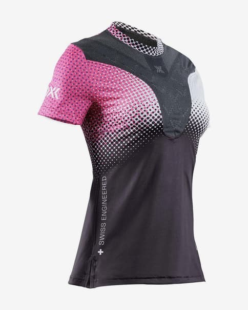 Camiseta X-Bionic CoreFusion Run manga corta negro blanco fucsia mujer