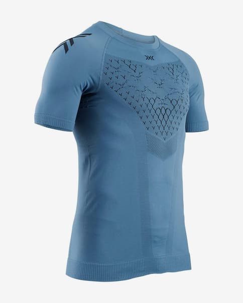 T-shirt X-Bionic Twyce Run manga curta azul denim