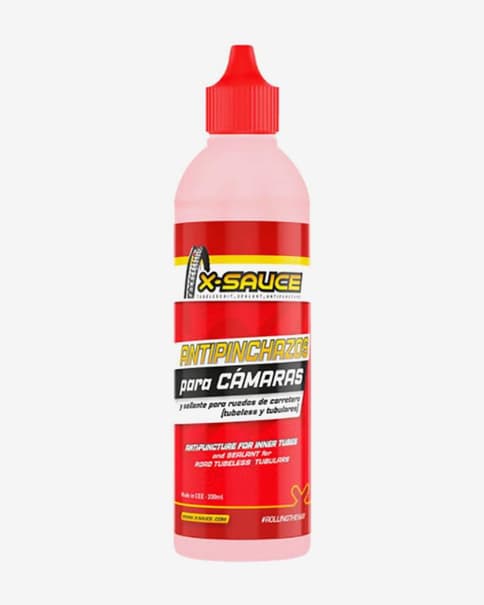 Líquido antipinchazos X-Sauce para todo tipo de cámaras, tubulares y tubeless de carretera 200 ml