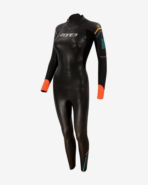 Traje neopreno Zone3 Aspect negro azul naranja mujer