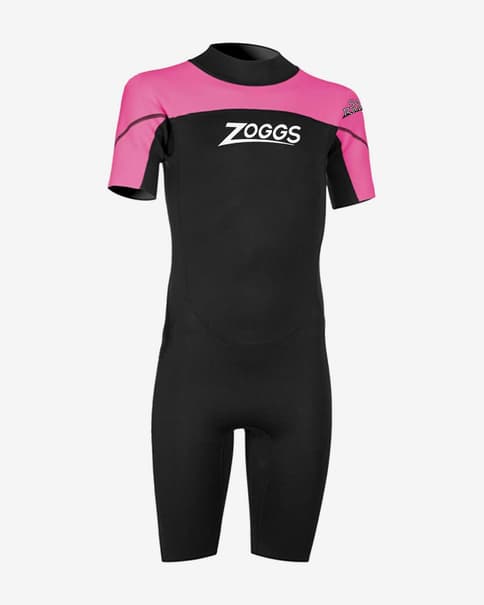 Traje neopreno Zoggs Sea Ranger 1.5 manga corta negro rosa infantil
