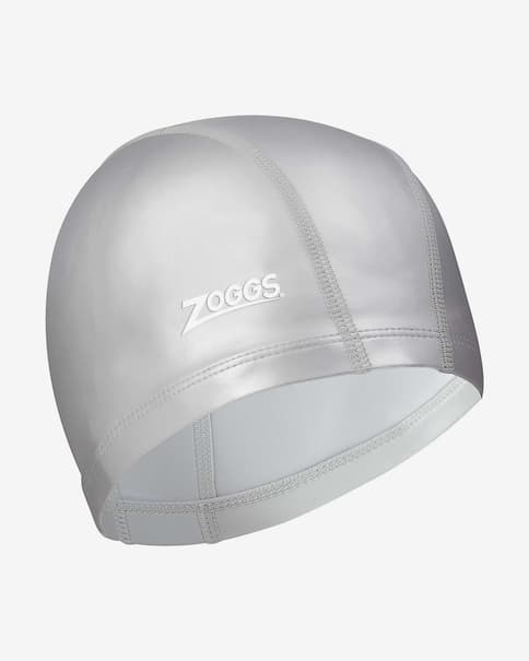 Gorro de natación Zoggs Logo gris blanco