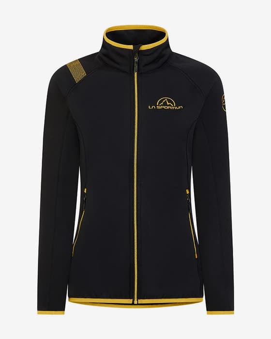 Casaco polar La Sportiva Promo Full Zip preto amarelo mulher