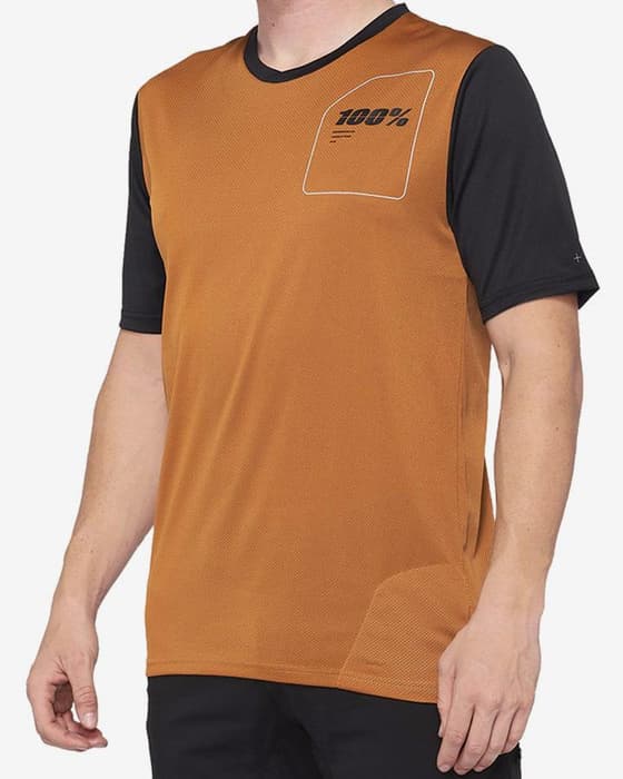 T-shirt 100% Ridecamp manche courte orange noir