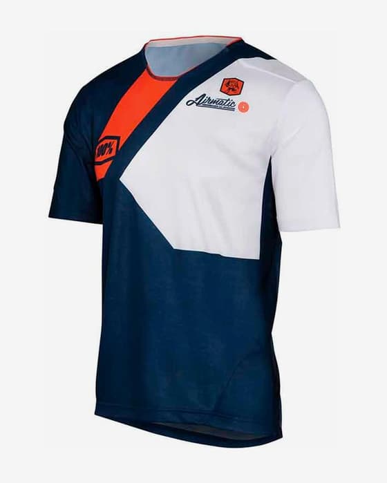 Maillot 100% VTT Airmatic Honor manche courte bleu blanc