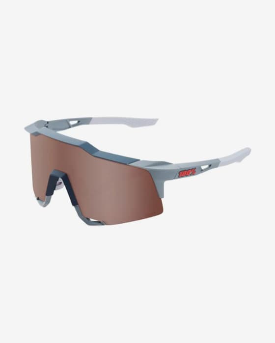 Gafas 100% Speedcraft gris claro con lentes Hiper marrón