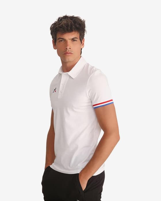 Polo Le Coq Sportif Presentation Tri Nº1 manga corta blanco