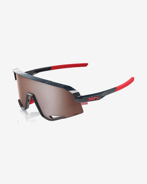 Gafas 100% Slendale Gloss Carbon Fiber con lente HiPER Crimson Silver Mirror