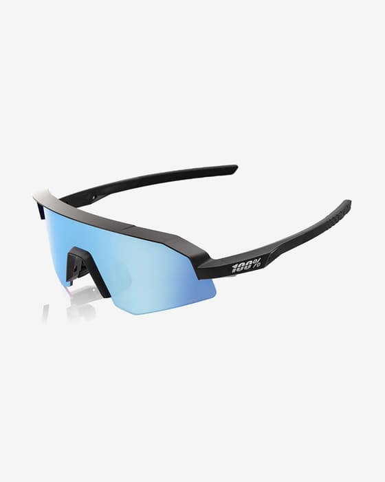 Gafas 100% Slendale XS Matte Black con lente HiPER Blue Multilayer Mirror infantil
