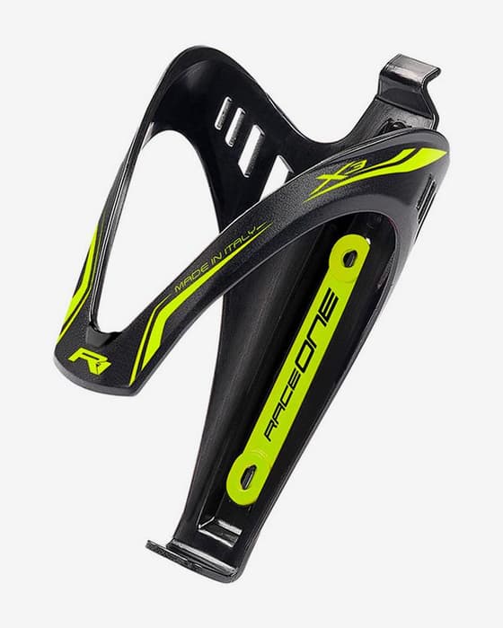 Race One Nylon X3 Bottle Cage Yellow Fluo Black