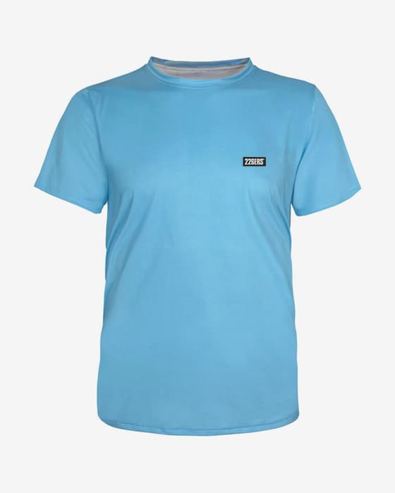 Camiseta 226ERS Color Block manga corta azul profundo
