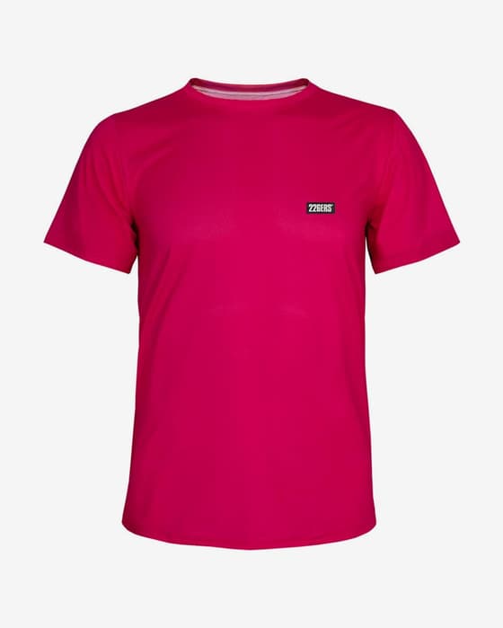 Camiseta 226ERS Color Block manga corta rosa oscuro