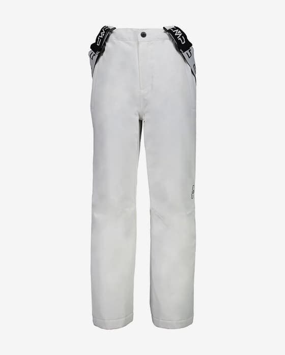 Pantalón largo CMP Salopette Twill Ski blanco niño