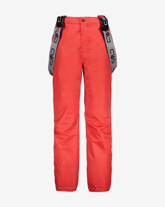 Pantalón largo CMP Salopette Twill Ski rojo infantil