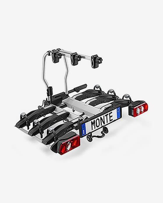 Portabicicletas Elite Monte 3 bicicletas plegable con rampa