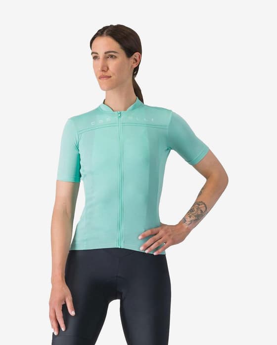 Maillot Castelli Anima 4 manches courtes bleu piscine femme
