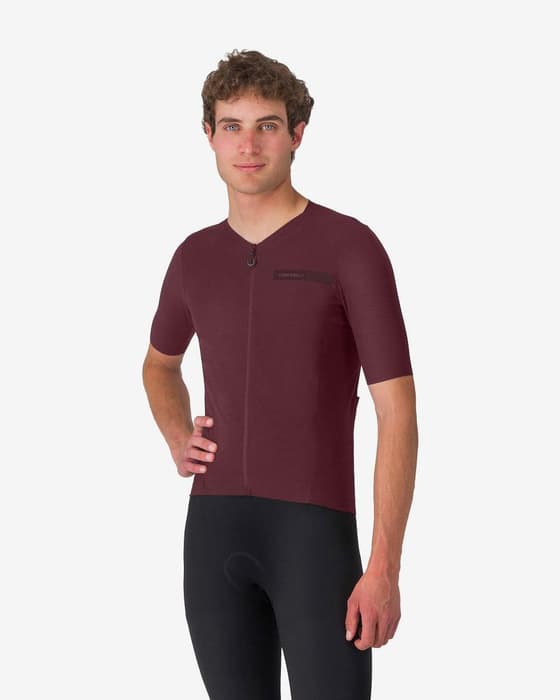 Maillot Castelli Premio Evo manche courte violet bordeaux