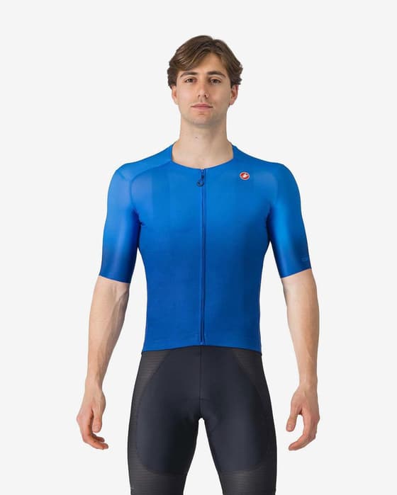 Maillot Castelli UPF manche courte bleu cobalt