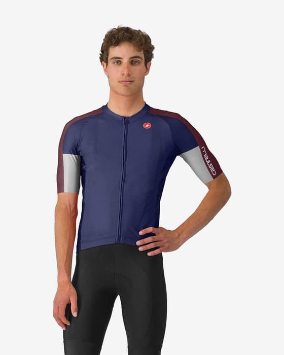 Maillot Castelli Entrata 6 manche courte bleu nuit