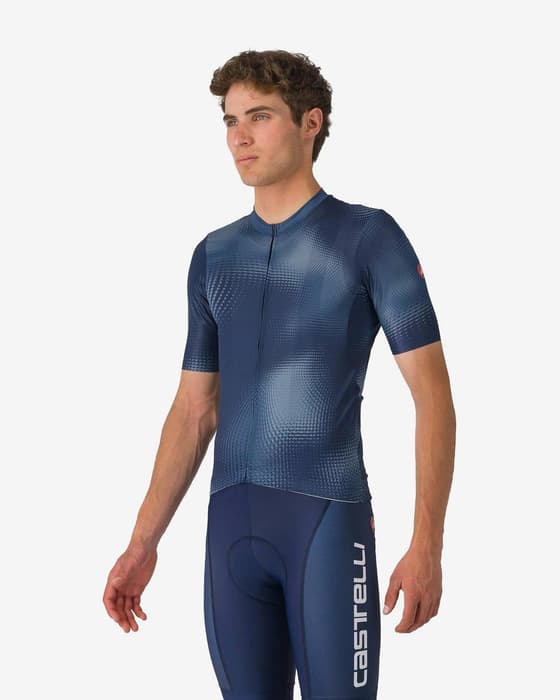 Maillot Castelli Vortice manche courte bleu nuit
