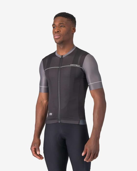 Maillot Castelli Unlimited Endurance 2 manche courte noir gris fumée