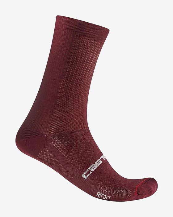 Calcetines Castelli Espresso 18 violeta burdeos