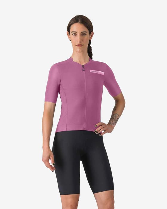 Maillot Castelli Premio Evo manche courte rose femme