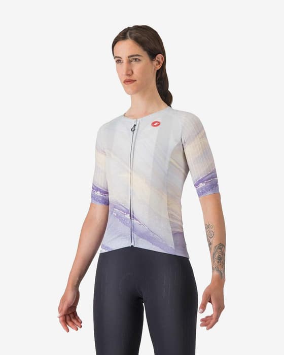 Maillot Castelli Aero RC 8S manche courte blanc violet femme