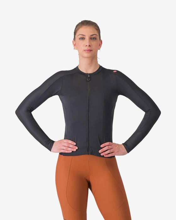 Maillot Castelli Espresso manche longue noir femme